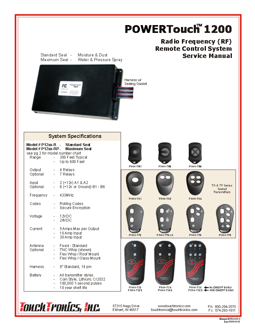 P1200 PowerTouch Rev 080401